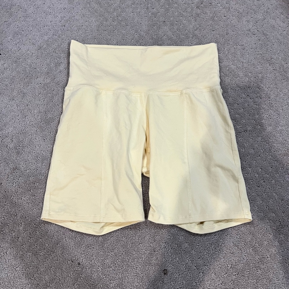 Morgan Stewart Butter Yellow Bike Shorts